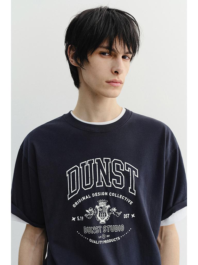 Deonseuteupomaen Cupid Arch Logo T-Shirt_Unisex_Udts6B129_French Navy