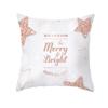 Merry Christmas Pink Gold Peach Velvet Pillowcase  Decoration Sofa Cushion Cover Bedroom Room Home  45x45cm