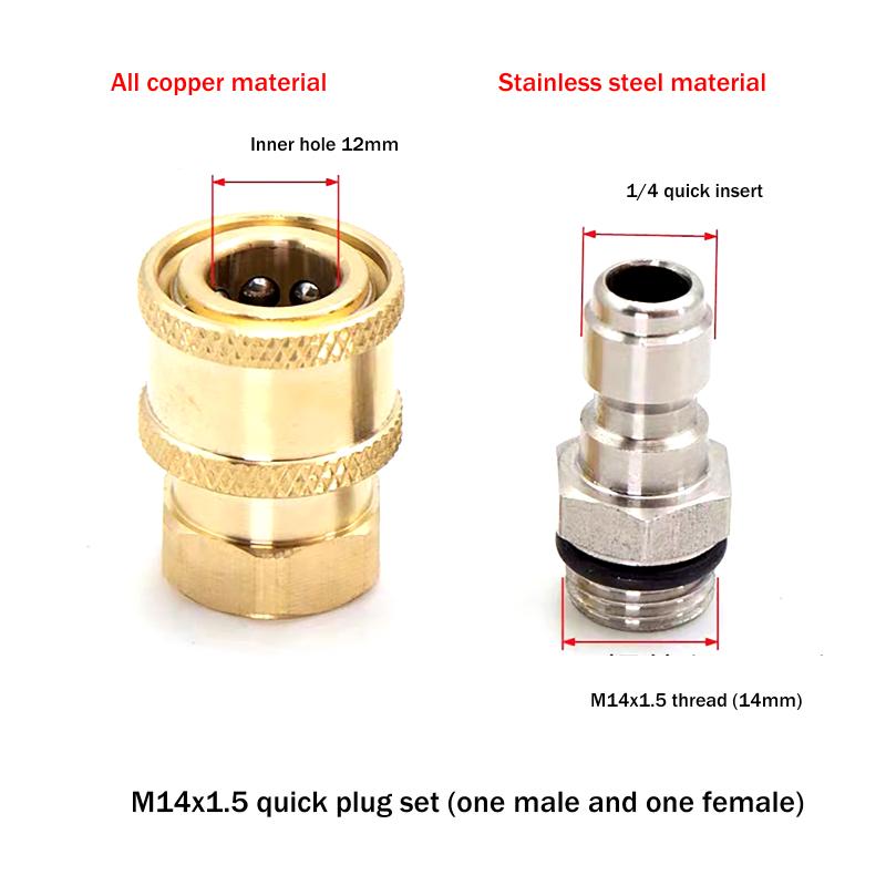 (YY)1Pc Sewer Jetter Nozzle Mini with 1/4'' Quick Connect Drain Cleaning Nozzle Tips Kit for Drain Jetting Hose