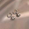 European and American  Luxury Zircon Round Ring Imitation Pearl Earrings Women's Wedding Banquet Jewelry Earrings 2024