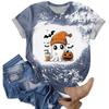 Halloween Shirts for Women Cute Shirt Fall Tshirt Gradient Graphic Tees Casual Short Sleeve Tops
