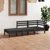 Day and Night - Day and Night Garden Furniture Set 3 Pieces and Black Pine Wood Cushions