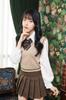 Clearstone Ulzzang Sailor Cosplay Halloween Knit Vest Beige x Chocolate Women's