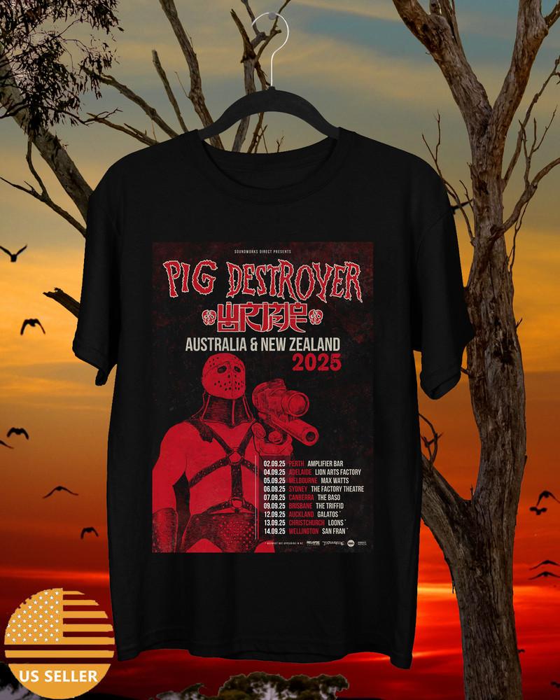 PIG DESTROYER Australia & New Zealand Tour T Shirt  Unisex T-Shirt XL