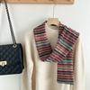 Striped Knitted Scarf for Autumn and Winter New Scarf for Couples