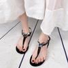 Summer Diamond Butterfly Ladies Crystal Jelly PVC Flat Sandals Butterfly Brick Casual Beach Transparent Sandals