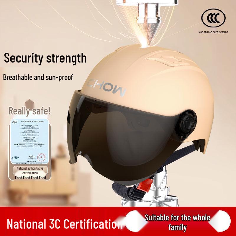 5XL National Standard Electric Vehicle Helmet for Wider Heads - Unisex, Sun-Protective, Summer-Ready (70cm)