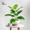 Nordic Style Artificial Green Buddha Hand Leaf Plant for Indoor Decoration