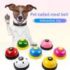 Pet Meal Bell with Anti-Slip Base for Dogs And Cats Interactive Training Bell with Crisp Ringing Tone Metal Colorful Paw Print Design Bell for Pets