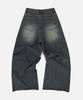NP STUDIO Brushed Wash Bootcut Wide Denim Pants