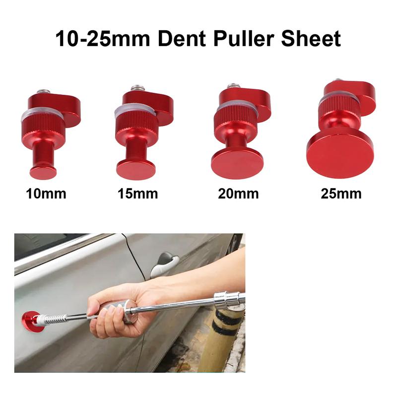 Car Dent Puller Repair Kit-T Bar Dent Tool with 4pcs Heavy-Duty Aluminum Alloy Pull Tabs  for Auto Body Paintless Dent Removal