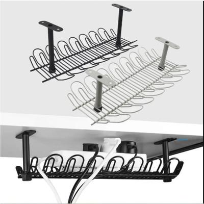 360mm Table Socket Hang Holder Power Strip Storage Rack Fixed with Screws Cable Management Tray for Offices Home Wire Cord Organizer