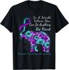 Suicide Prevention Awareness Elephant Floral T-shirt