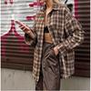 Spring New Retro Plaid Shirt Women's Long Design Fashionable Loose Top