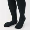 MUJI Tights Size L Women's Right-Angle Foot-Shaped (DGE05A5A) Black, Women's
