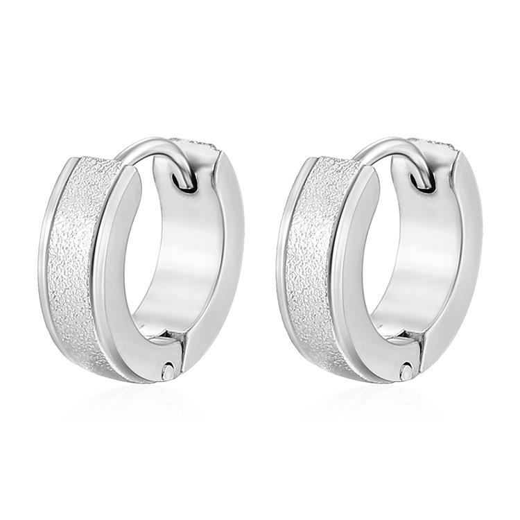 

Трендовые матовые серьги-каффы из нержавеющей стали в стиле хип-хоп: Универсальные и стильные серьги-кольца в европейско-американском холодном стиле