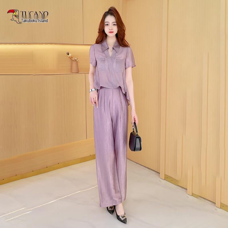 Woodpecker Women s Summer Casual Two-Piece Set 2XL