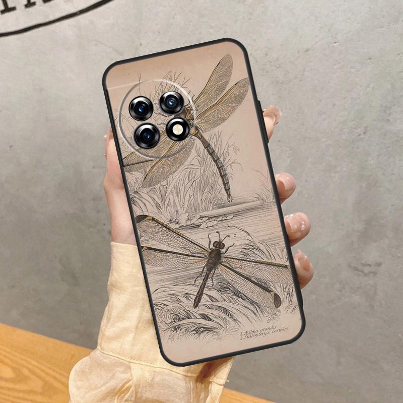Dragonfly Pattern Case For OnePlus 8 9 10 Pro 15 15R 13 R 12 11 13T 10T 8T Nord CE 5 2 3 4 Lite N20 N30 Cover