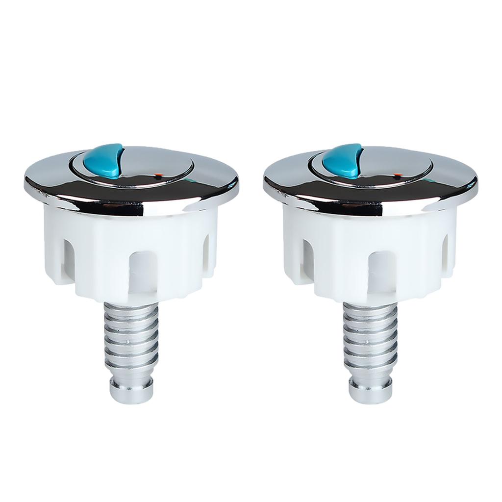 2Pcs Toilet Flush Button Round Head Dual Push Button Replacement Upgrades for Cistern Tank Water Saving Accessory