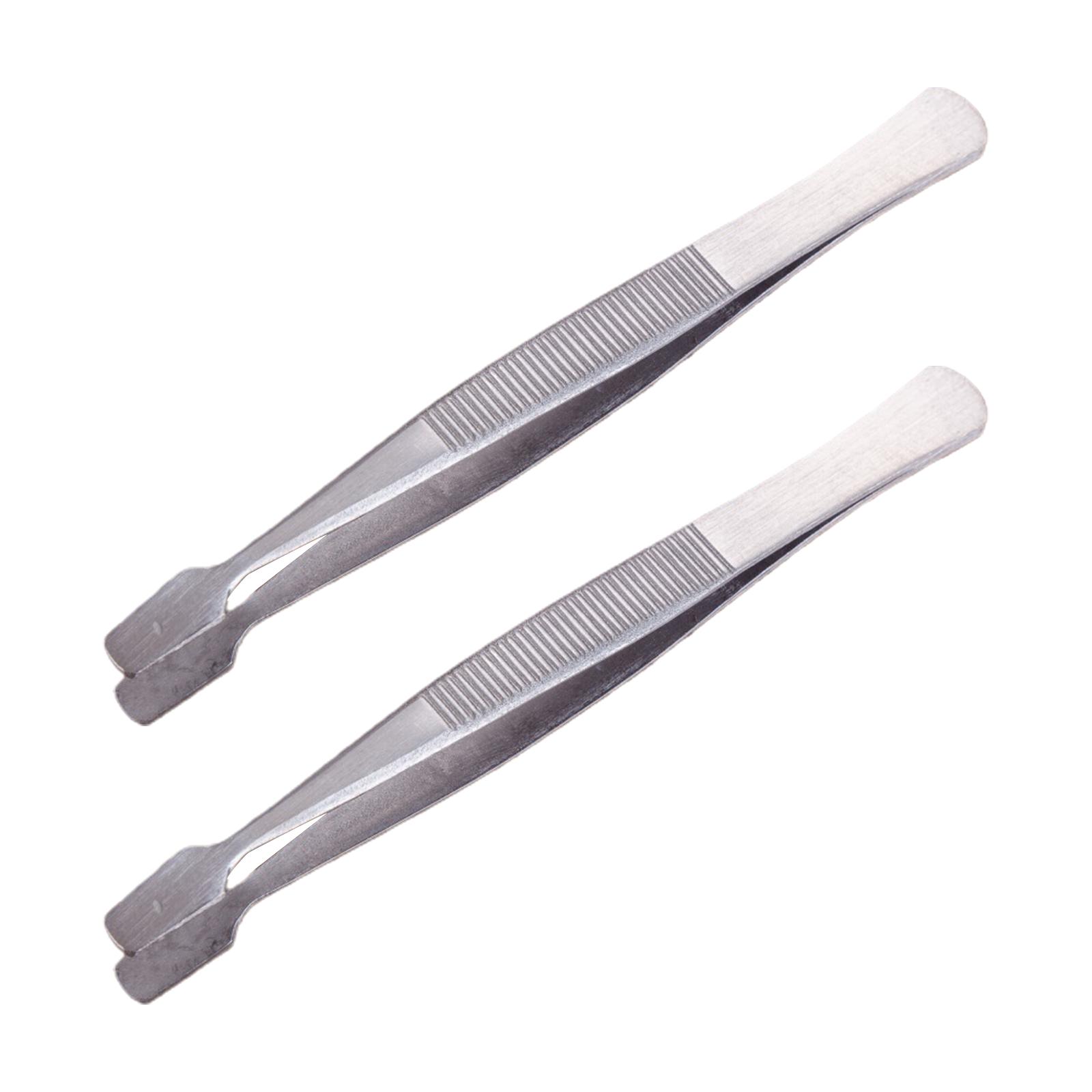 Stamp Tweezers Flat Paddle End Style Stamp Tongs Curved Stainless Steel Tweezers 1