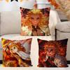 Charaktere Kyoujurous Rengoku Ahornblatt-Design Kissenbezug Fröhliche Herbsternte Deko Feiertagsdeko Kissenbezug