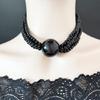Elegant Layer Imitation Pearls Statement Necklace Large Bead Detailing For Neck Outfits