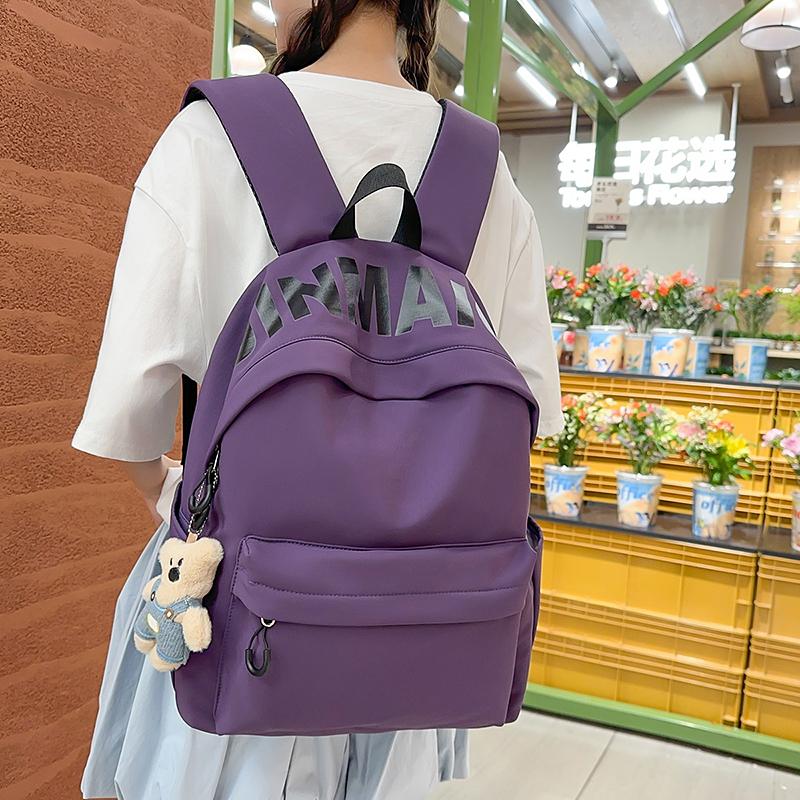 

Large Capacity Letter Backpack Campus Schoolbag Student Backpack зелений