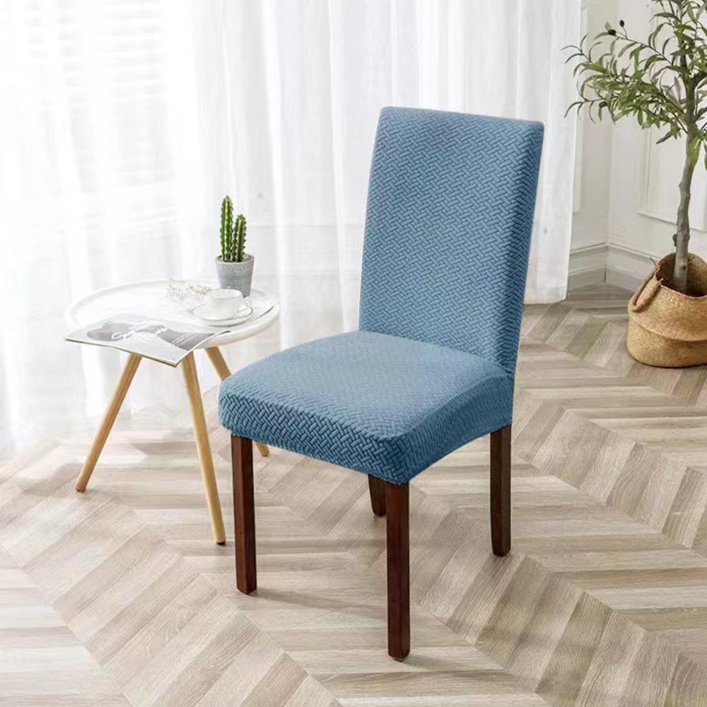 

Високоеластичний чохол на стілець 160 г Тонкий Довгий Плюш Розтяжний Багатоколірний Чохли для стільців обіднього столу 1pc світло-синій колір