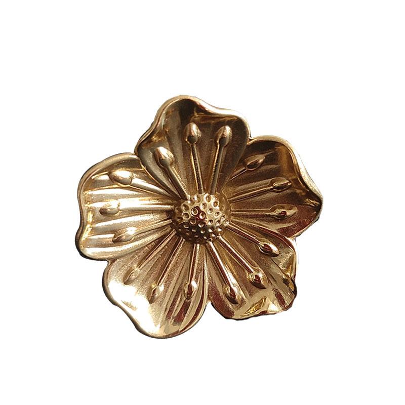 Brass Forging, Plum Blossom Shape, Creative Handle, Wardrobe Drawer, Small Handle, All Copper, Single Hole, Simple