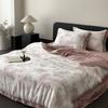 Luxury Organic Bamboo Soft Silky Printing Bedding Set Single Double Queen King Size Duvet Cover Flat/Fitted Bed Sheet Pillowcase