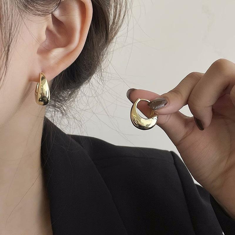 Stainless Steel Twist Stud Earring for Women Girls Gold Silver Knot Hoop Earring Shiny Cute Daily Wear Jewelry
