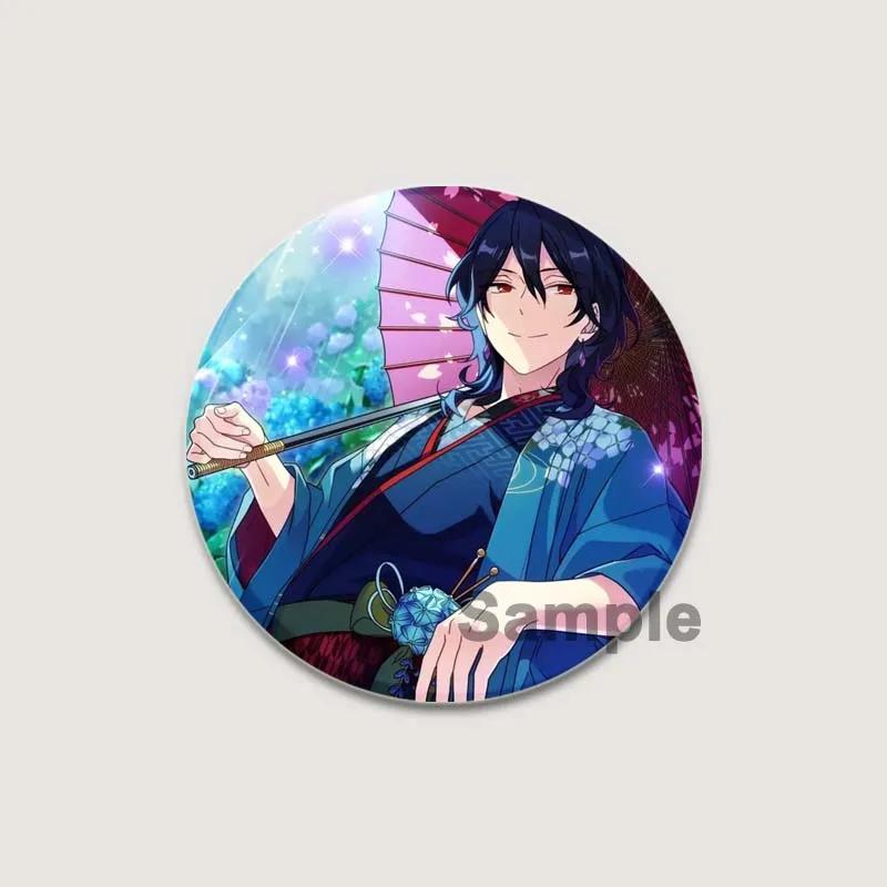 32/44/58mm Anime Ensemble Stars Pins Cartoon Characters Rei Sakuma Badge Handmade Brooches Breastpin for Backpack Clothes Gift Accessory