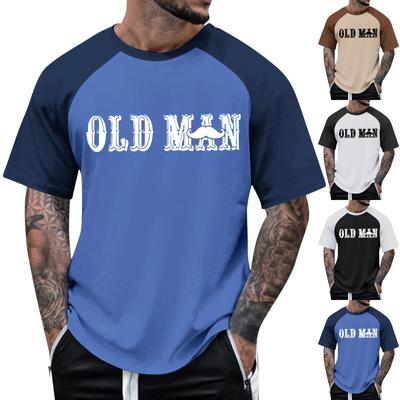 Herren Freizeit-T-Shirt mit Raglanärmeln und Grafikdruck Bequemes Vintage-Style-T-Shirt für den Alltag
