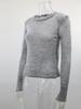 Women's Short Hollow Shoulder Pad Knitted Sweater Women's Round Neck Thin Pullover Sweater White Black Grey Sweater Pullover 2025 New Collection