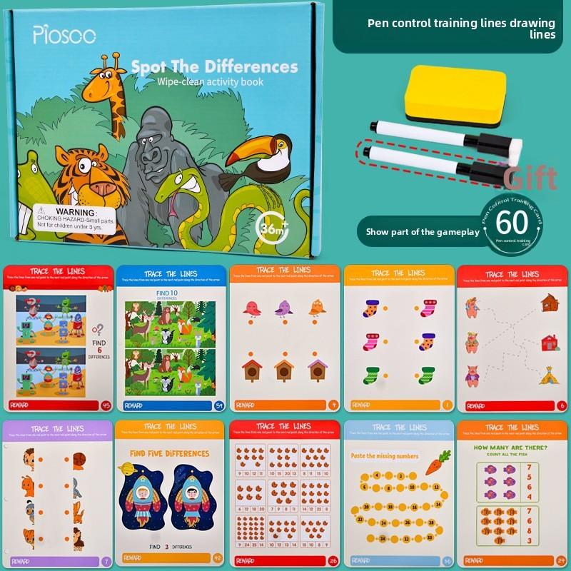Wooden Control Pen Toy For Toddler Brain Development With Reusable Drawing Features