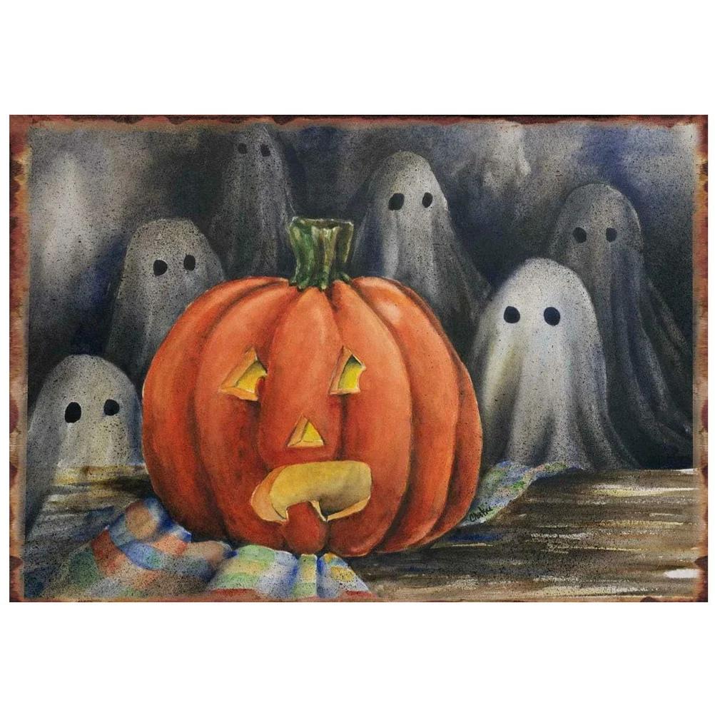 Happy Halloween Plaque Metal Tin Signs Wall Decoration Vintage Art Posters Iron Painting for Man Cave Home Cafe Garden Club Bar