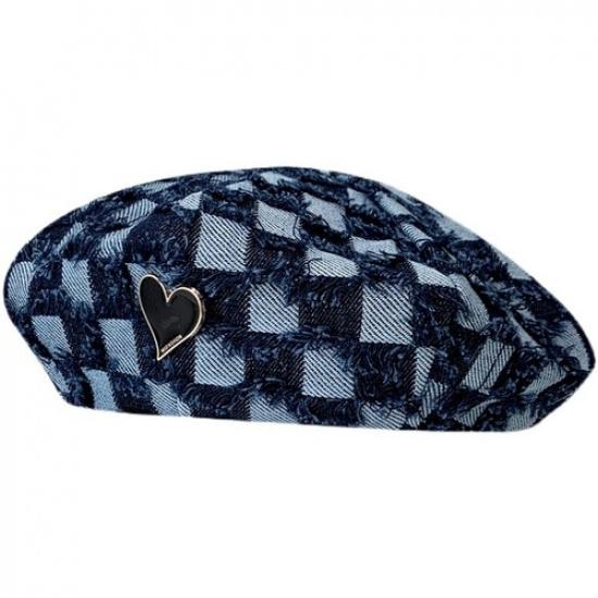 Женская повседневная джинсовая беретка, кепка-газетчик, джинсовая шапка-бини, берет