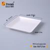 Wuhe White Melamine Square Serving Plate