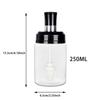 250ml Kitchen Seasoning Jar Household Salt Shaker Container Oil Bottle Honey Dispenser Pepper Spoon Brush Storage Box