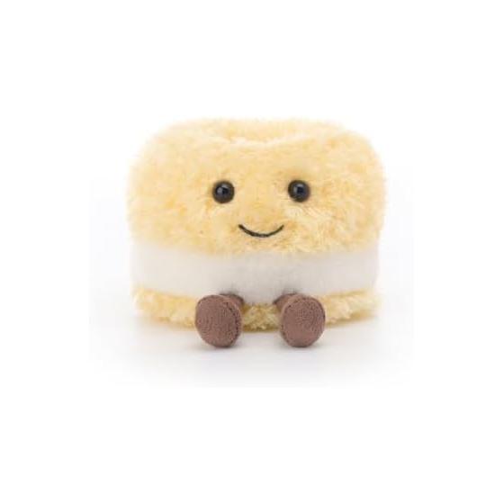 Apricot Lamb Delicious Bagel Plush Toy, Soft, Cute, Fluffy, Delicious Bagel for Boys and Girls, 6cm