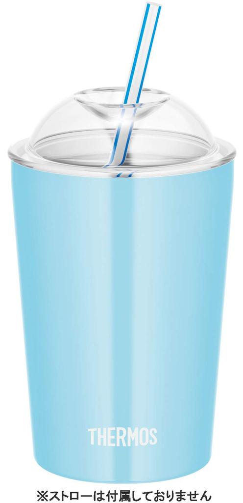 Thermos Insulated Straw Cup, 300ml, Light Blue, JDJ-300 LB