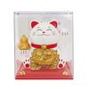 Y Solar Fortune Cat Waving Hand Ornament: Light-Powered Decor for Car, Living Room, or Office Desk