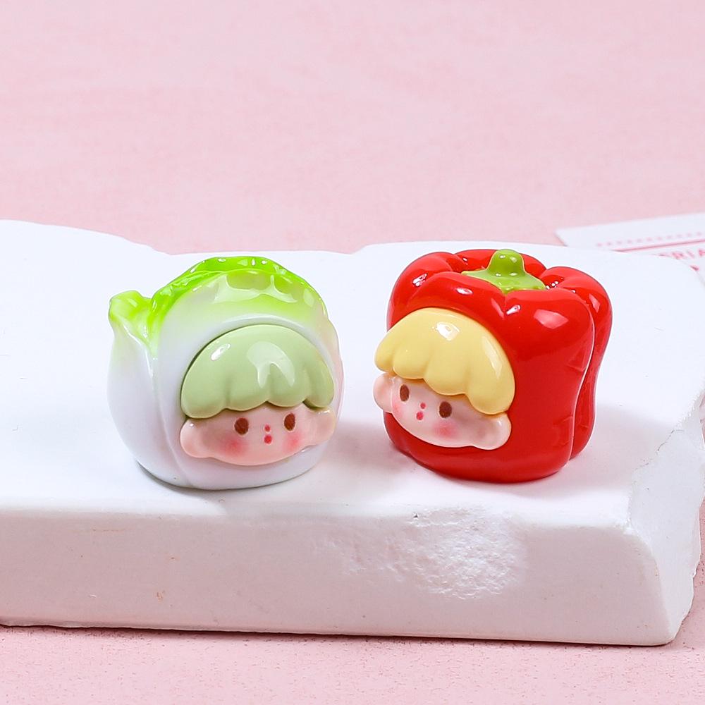 3D Cartoon Vegetable Resin Accessories for DIY Handmade Hairpins