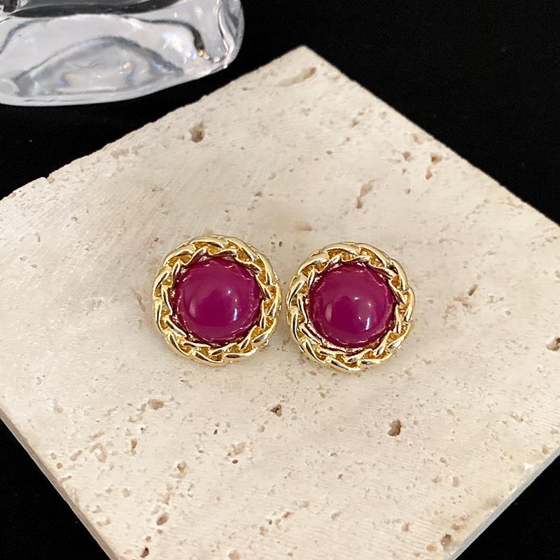 Cercei Medievali Vintage Argintiu Ac Picurând Ulei Romb Cercei Retro Stil Curte Cercei Exquiși Cercei Lux Light High-end