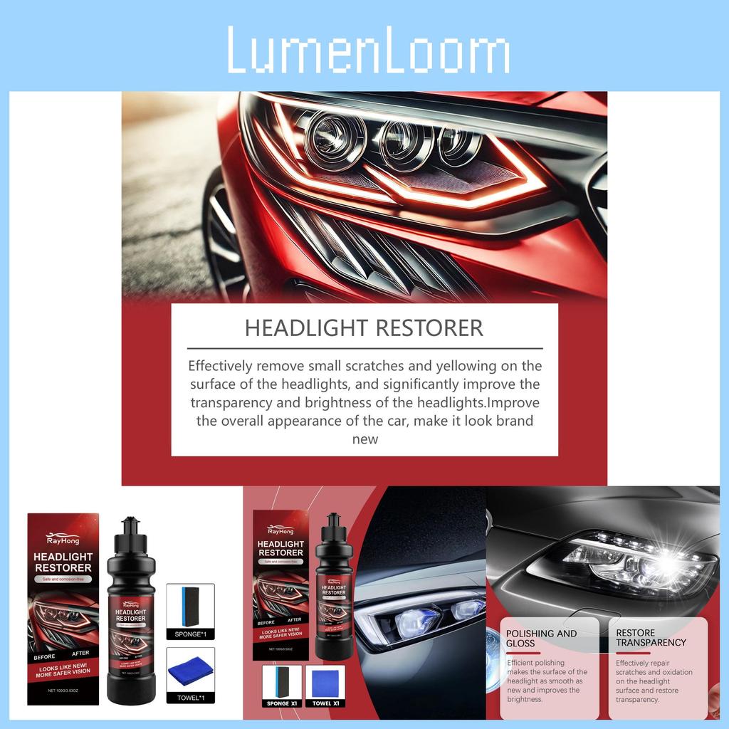 Rayhong Car Headlight Repair Paste For Brightening Polishing Cleaning And Maintenance