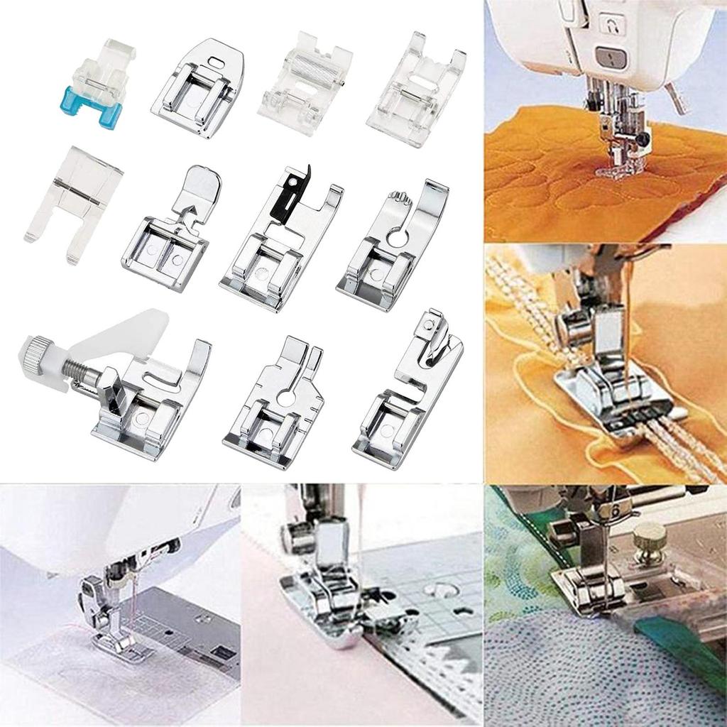 11Pieces Zinc Alloy Presser Feet Household DIY General Purpose for Domestic