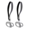 2Pcs Quick Release Snap Shackle with Leather Handle SCBA Mask Quick Release Clip Metal Fixed Snap Shackle Lanyard