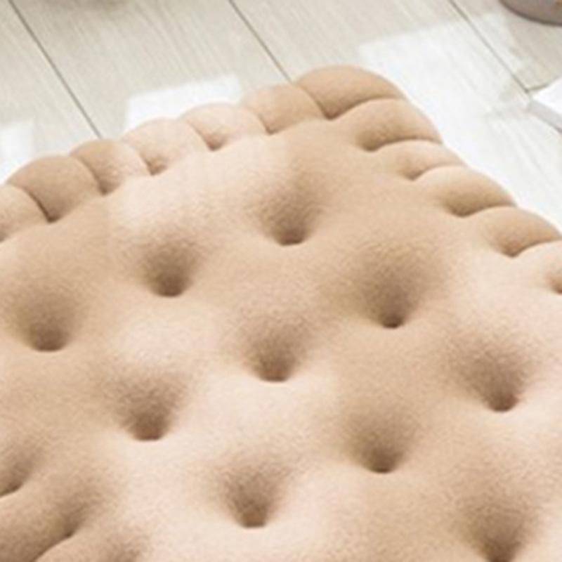 Chair Seats Cushion Thick Soft Elastic Comfortable Biscuit Shape Plush Chair Pads for Office Dining