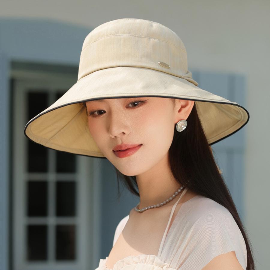 

Sun Hat Women s Spring Summer Big Rim Strap Full Shading Sunscreen Hat жовтий