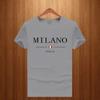 2023 Men's Summer Milano Letters Print Y2k T-shirt Man Short Sleeved Luxury Tees Clothing Loose Pure Cotton Soft Tops